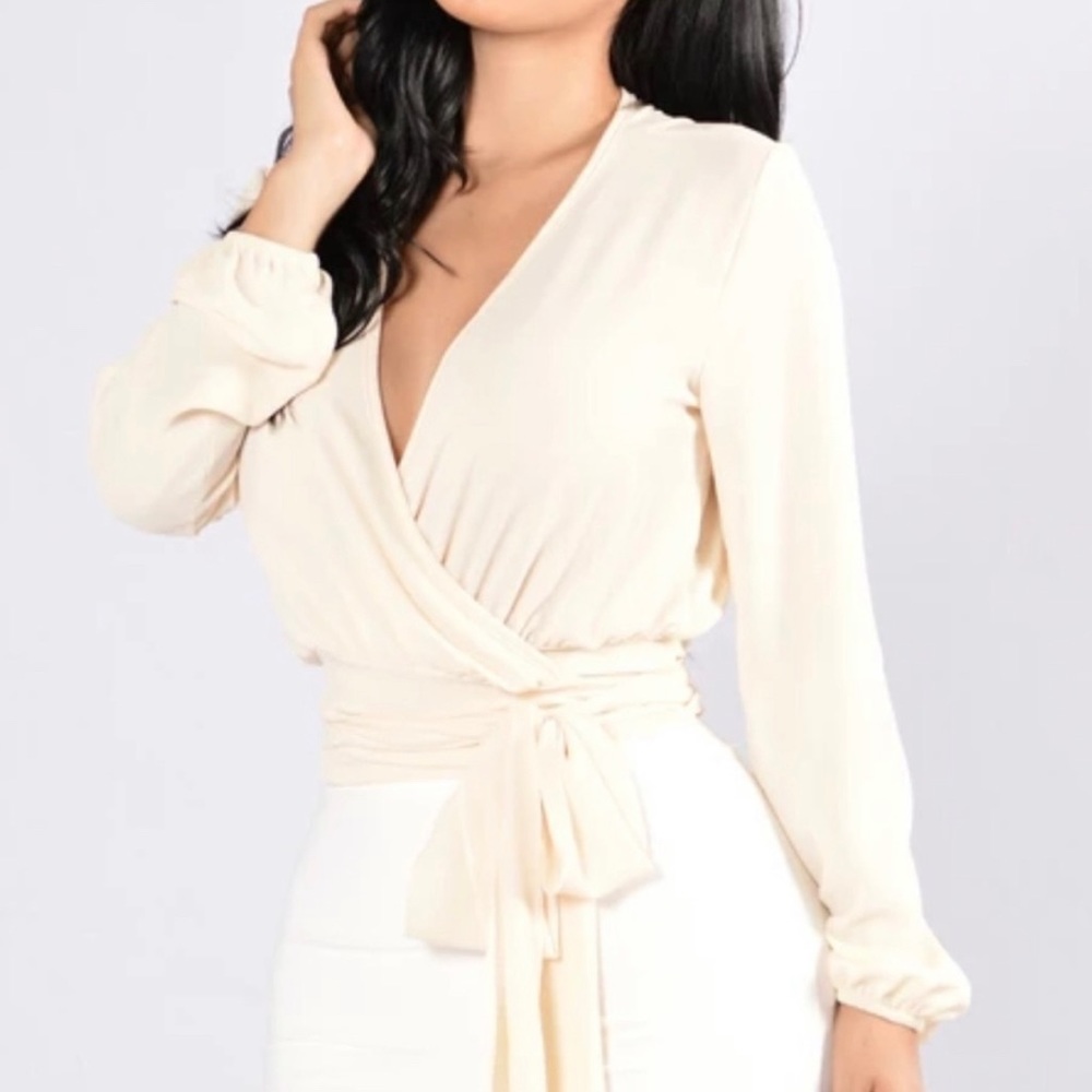 Fashion Nova Little White Lies Top Sz L